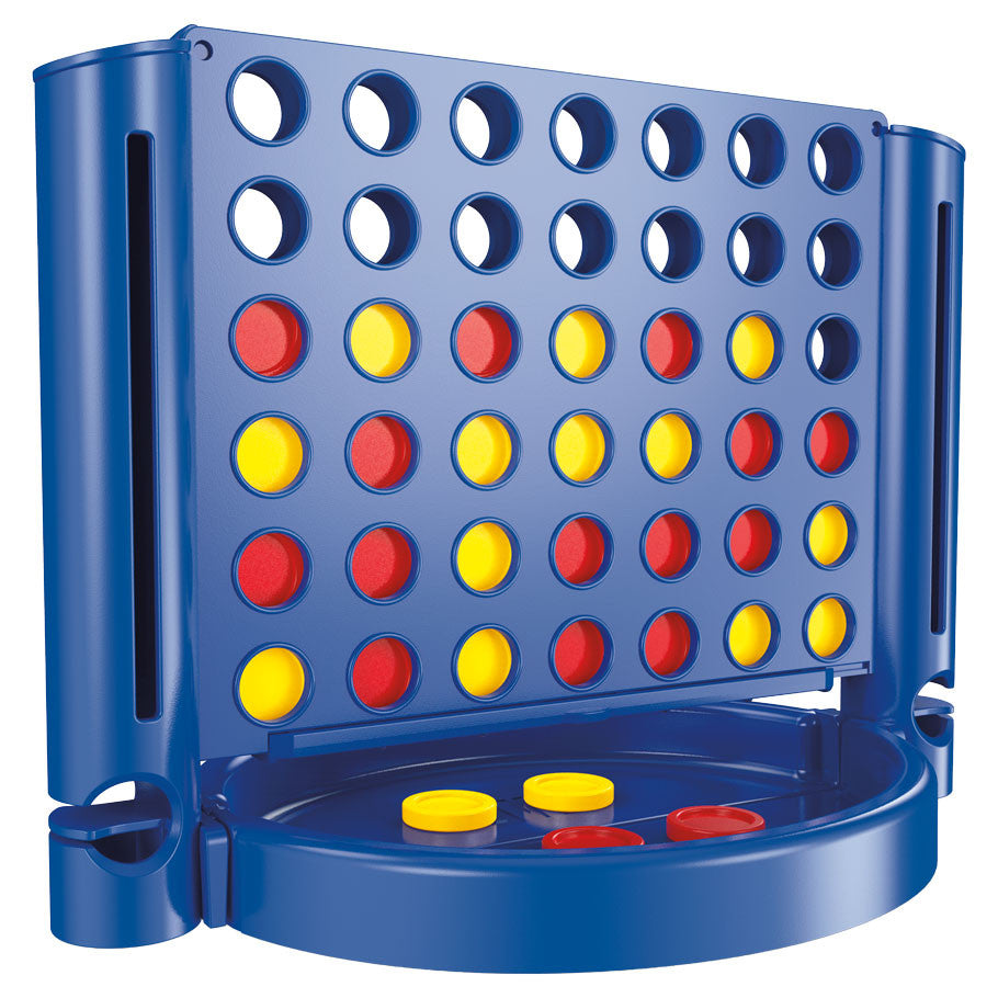 Connect 4 Grab and Go contents: portable grid with red and yellow discs