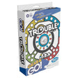 Hasbro Gaming Trouble Grab and Go travel game, 3D view of package