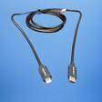 Black USB-C to Lightning cable