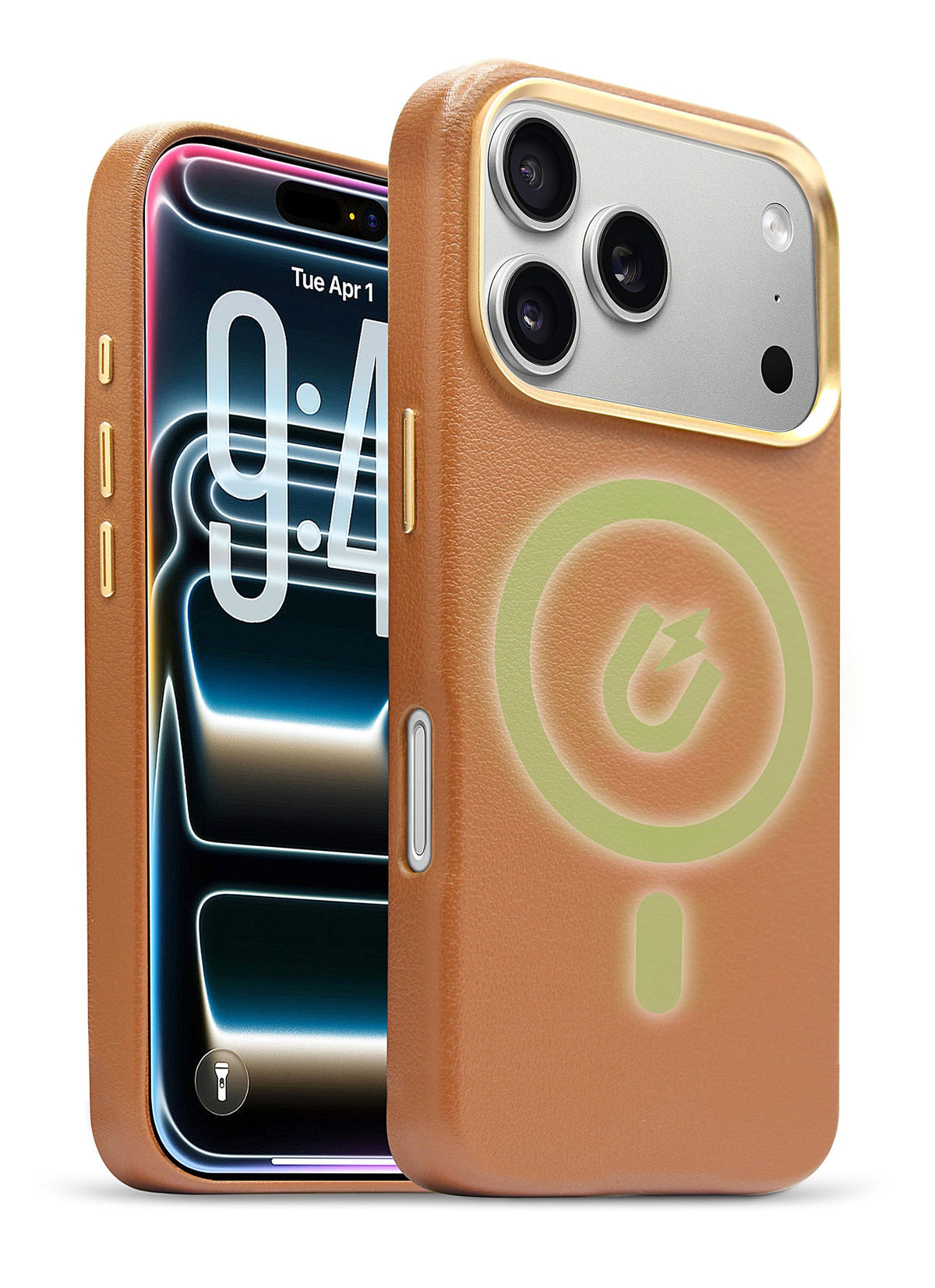 xBase iPhone 17 Pro Max - Leather MagSafe Compatible Case - Brown - image 2