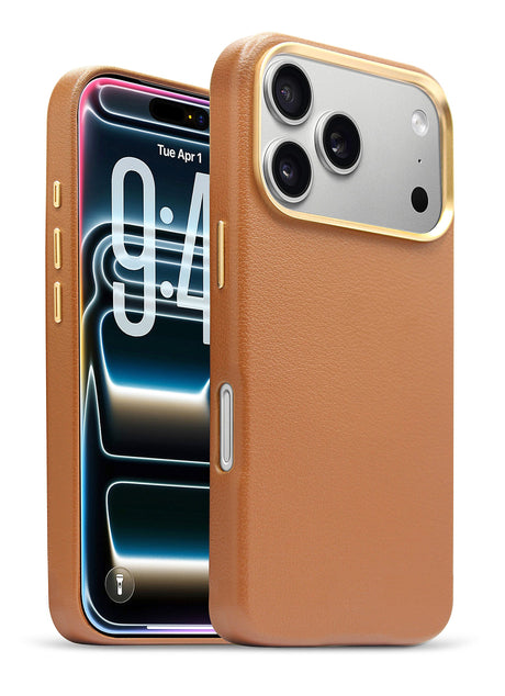 xBase iPhone 17 Pro Max - Leather MagSafe Compatible Case - Brown - image 1