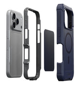 xBase Boulder MagSafe Rugged Case for iPhone 18 Pro / 17 Pro - Blue - co-molded layers