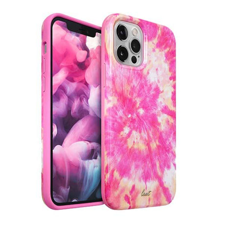 APPLE IPHONE 12/12 PRO LAUT HUEX TIE DYE CASE - HOT PINK