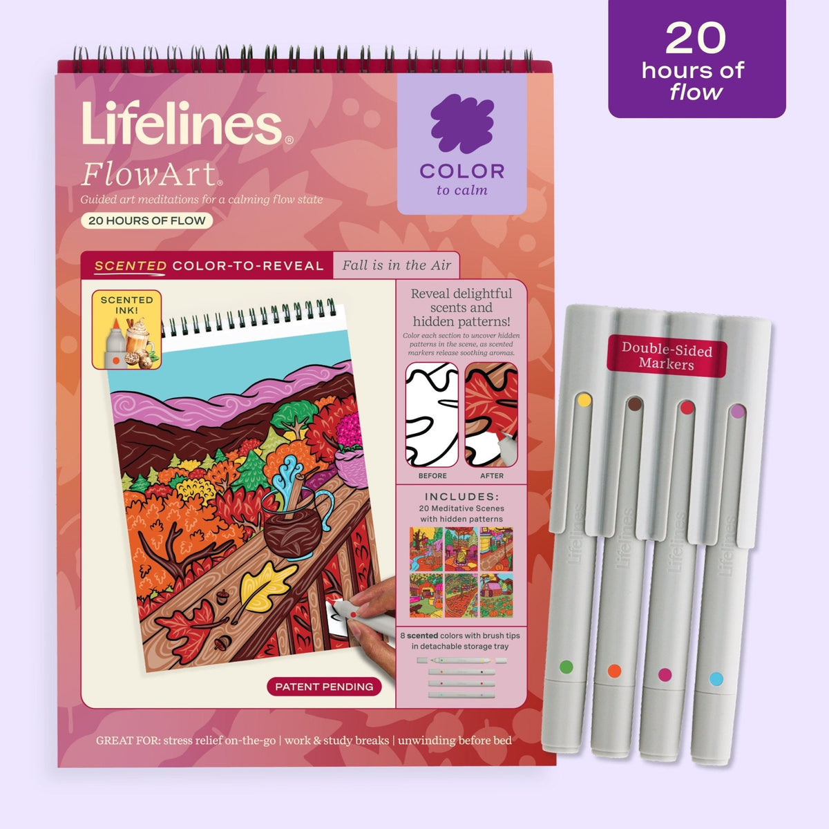 Lifelines FlowArt Scented Color-to-Reveal Fall is in the Air art pad - cover