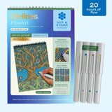 Lifelines FlowArt Dot-by-Letter Majestic Earth (Metallic Ink) art pad - cover