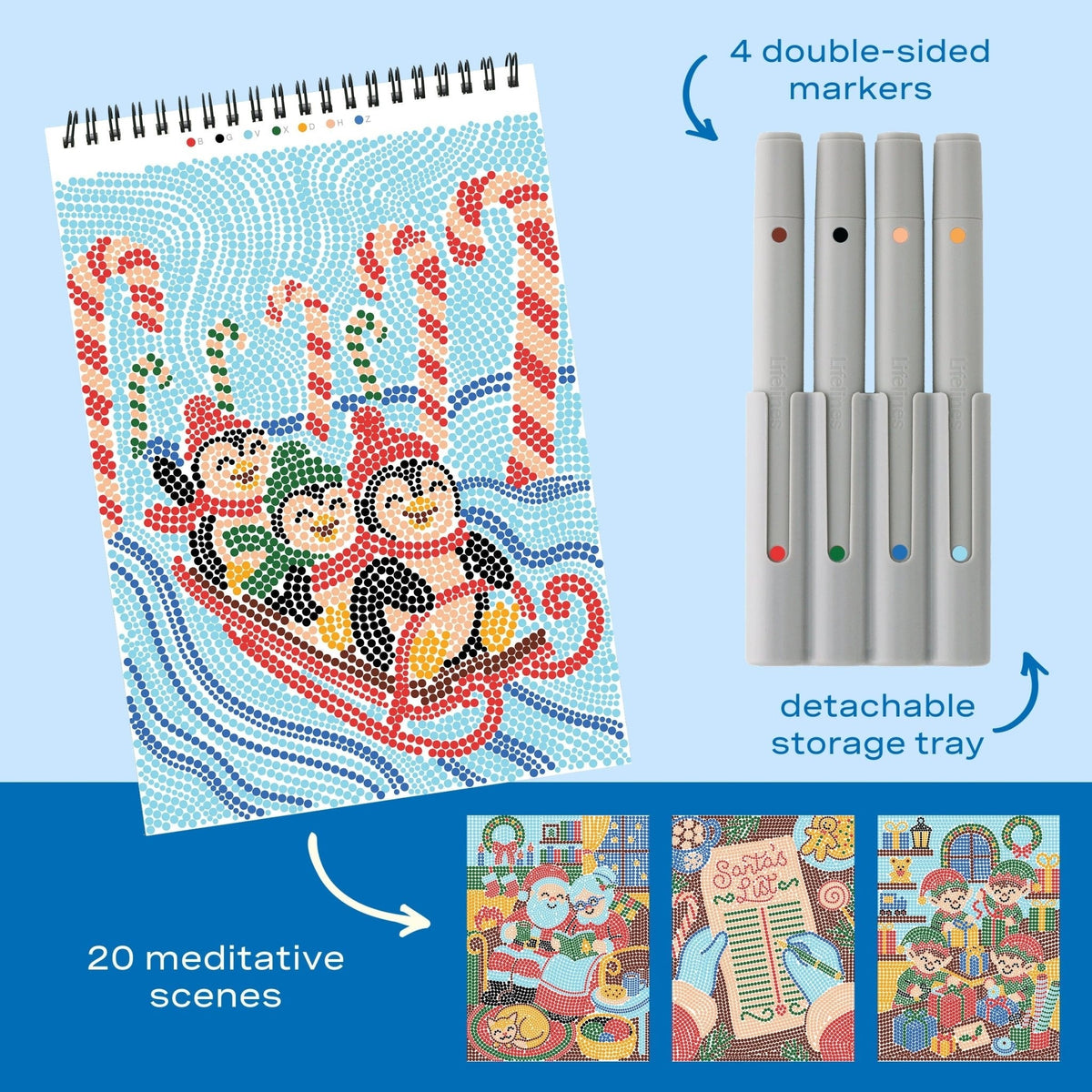 FlowArt Dot-by-Letter The North Pole activity pad by Lifelines, 2026 Holiday Collection - image 2