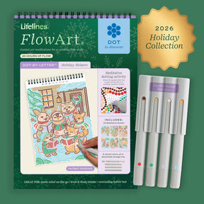 FlowArt Dot-by-Letter Holiday Helpers activity pad by Lifelines, 2026 Holiday Collection - image 1