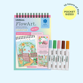 FlowArt Mini Cottage Garden Dot-by-Letter activity pad by Lifelines - image 1
