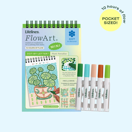 FlowArt Mini Plant Paradise Dot-by-Letter activity pad by Lifelines - image 1