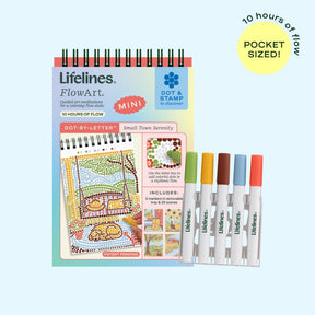 FlowArt Mini Small Town Serenity Dot-by-Letter activity pad by Lifelines - image 1