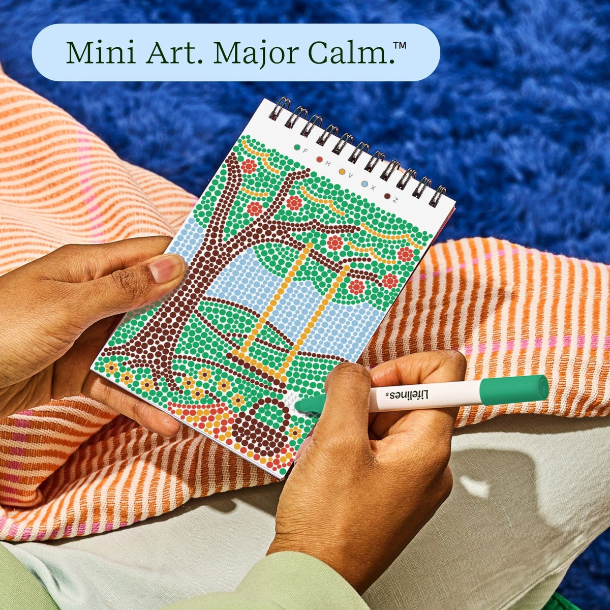 FlowArt Mini Small Town Serenity Dot-by-Letter activity pad by Lifelines - image 3