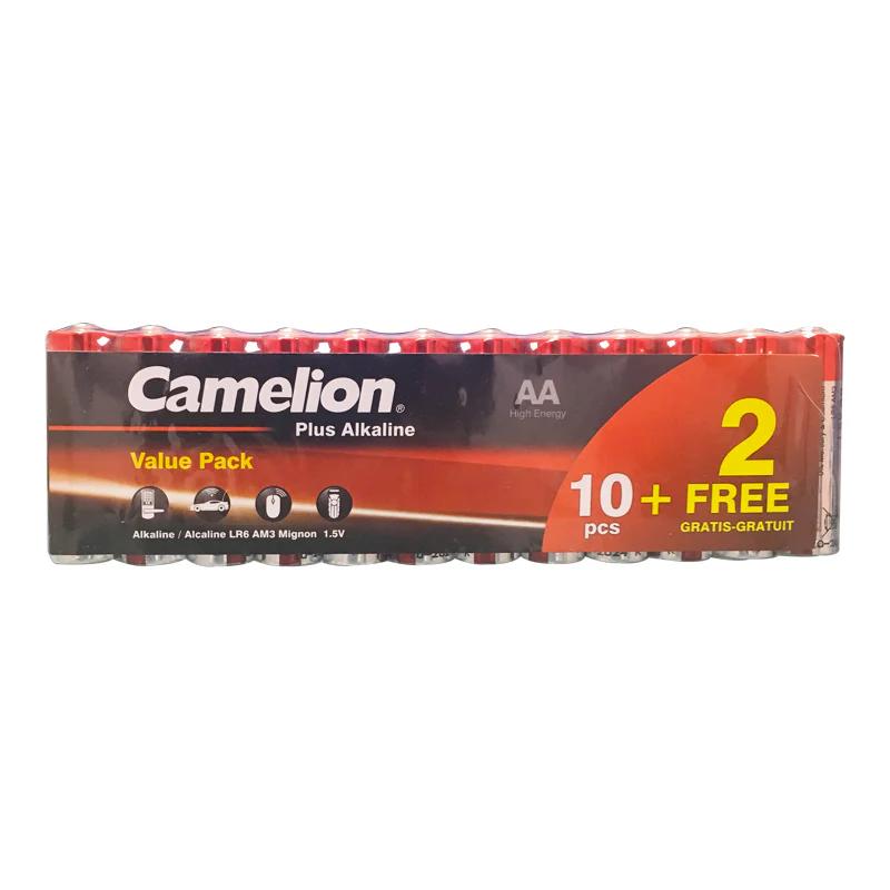 CAMELION AA PLUS ALKALINE 10+2 PACK COUNTER DISPLAY OF 20