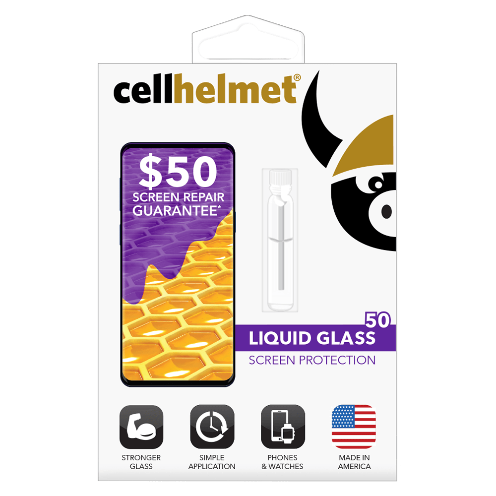 Cellhelmet - Liquid Glass $50 Guarantee Screen Protection For Phones - Clear