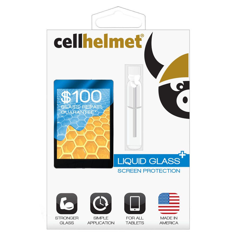 Cellhelmet - Liquid Glass Plus $100 Guarantee Screen Protection For Tablets - Clear