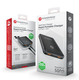 POWERPEAK 5000MAH PORTABLE CHARGER {2 USB CHARGING PORTS} - - image 2