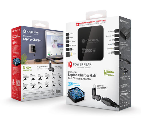 POWERPEAK UNIVERSAL LAPTOP CHARGER 90W- 16 CONNECTORS INCLUDED - image 2