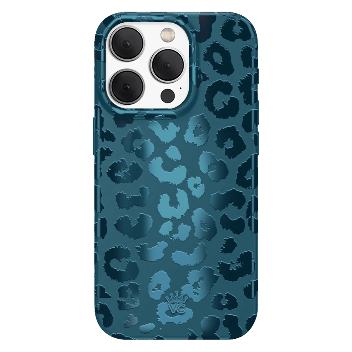 Velvet Caviar - Magsafe Case For Apple Iphone 15 Pro Max - Metallic Navy Leopard