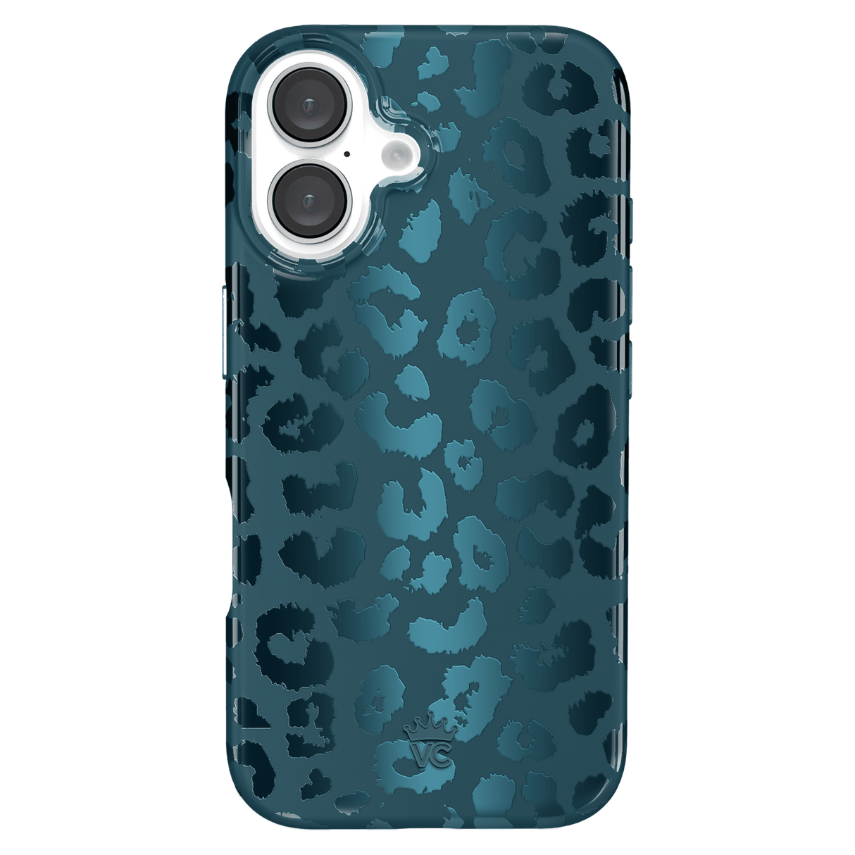 Velvet Caviar - Magsafe Case For Apple Iphone 16 - Metallic Navy Leopard