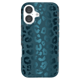 Velvet Caviar - Magsafe Case For Apple Iphone 16 - Metallic Navy Leopard