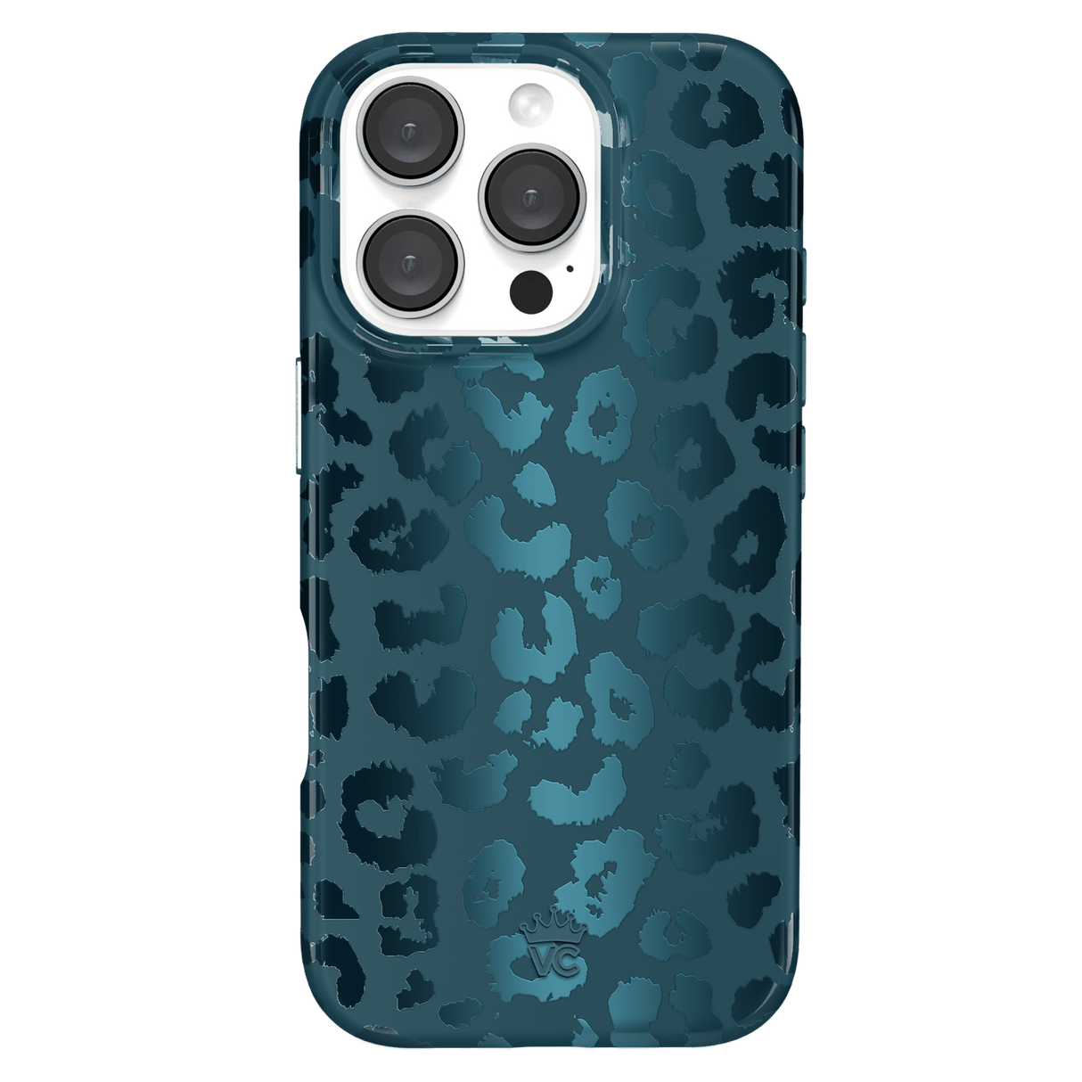 Velvet Caviar - Magsafe Case For Apple Iphone 16 Pro - Metallic Navy Leopard