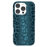 Velvet Caviar - Magsafe Case For Apple Iphone 16 Pro - Metallic Navy Leopard