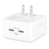 POWERPEAK 35W DUAL USB-C PD WALL POWER ADAPTER - WHITE