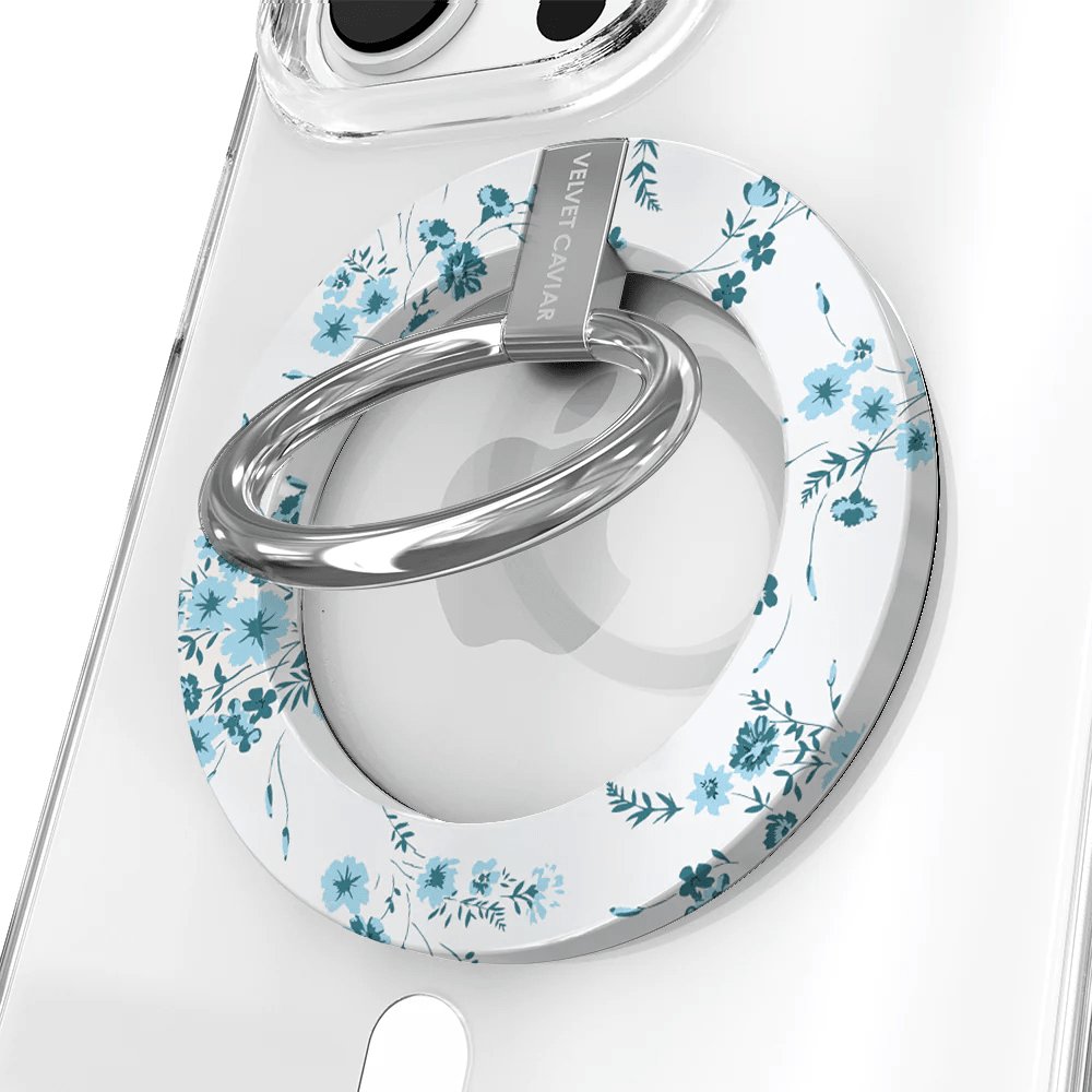 Velvet Caviar - Magsafe Grip Ring - French Blue Floral