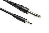 6FT 3.5MM STEREO PLUG TO 2.5MM STEREO PLUG AUDIO PATCH CORD