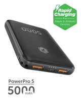 POWERPEAK 5000MAH PORTABLE CHARGER {2 USB CHARGING PORTS} - - image 1
