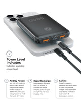 POWERPEAK 5000MAH PORTABLE CHARGER {2 USB CHARGING PORTS} - - image 3