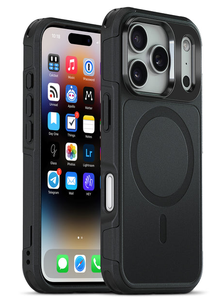 iPhone 18 Pro Max & 17 Pro Max- ProTech Dual Layer MagSafe Compatible- Rugged Armor Protective Case - Black