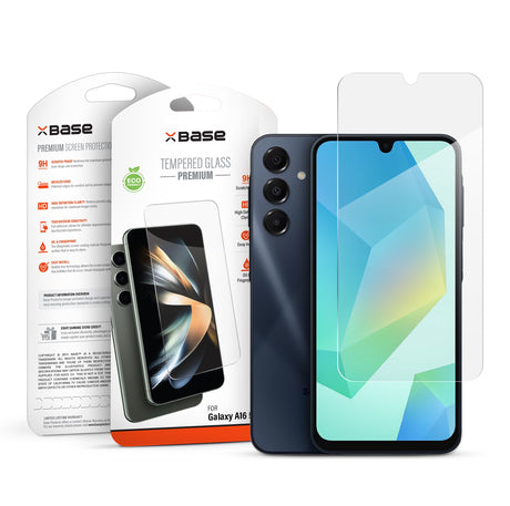 xBase tempered glass screen protector for Samsung Galaxy A18, A17, A16 and A26