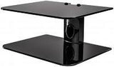 DOUBLE SHELF ELECTRONICS RACK BLACK