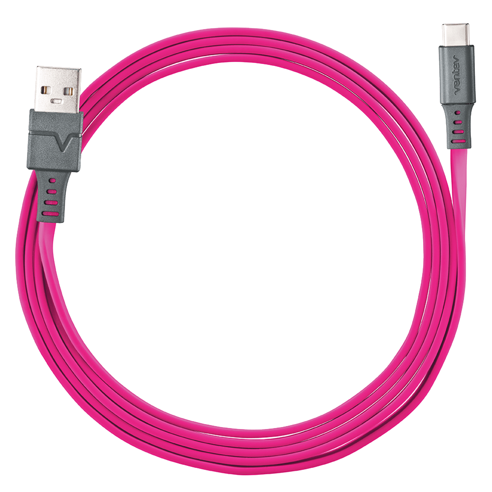 Ventev - Chargesync Usb A To Usb C 2.0 Cable 6ft - Pink