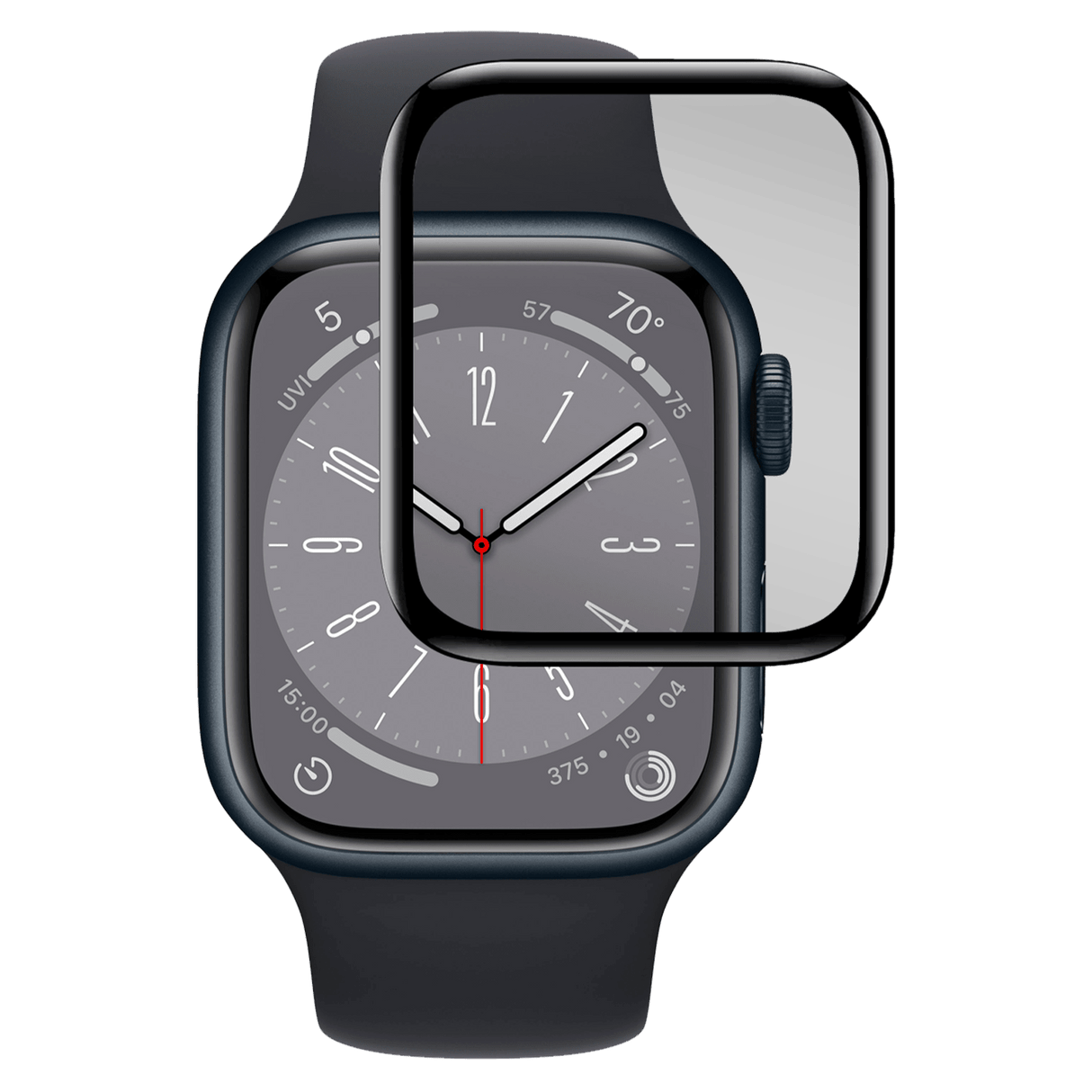 Gadget Guard - Plus Antimicrobial Flex $150 Guarantee Screen Protector For Apple Watch Series 8 45mm / Watch Series 9 45mm - Clear