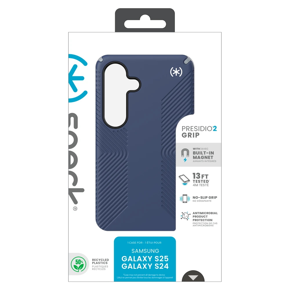 Speck - Presidio2 Grip Case with Magnet for Samsung Galaxy S25 - Coastal Blue