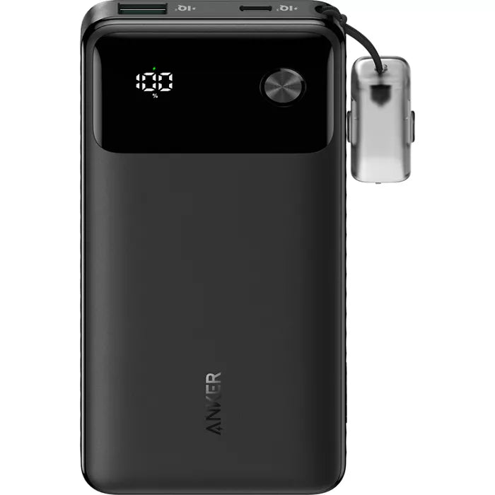 Anker - Power Bank 10,000 Mah 22.5w With Usb C To Usb C Cable - Black