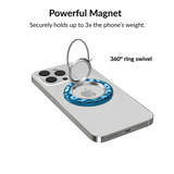 VELVET CAVIAR - Magnetic Phone Ring & Stand - Metallic Navy Leopard