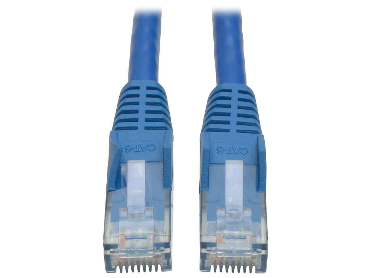 Tripp Lite Series Cat6 Gigabit Snagless Molded (UTP) Ethernet Cable (RJ45 M/M), PoE, Blue, 100 ft. (30.5 m)