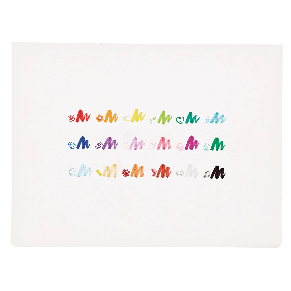 OOLY - Stampables: Double-Ended Brush & Stamp Markers (Set of 18)