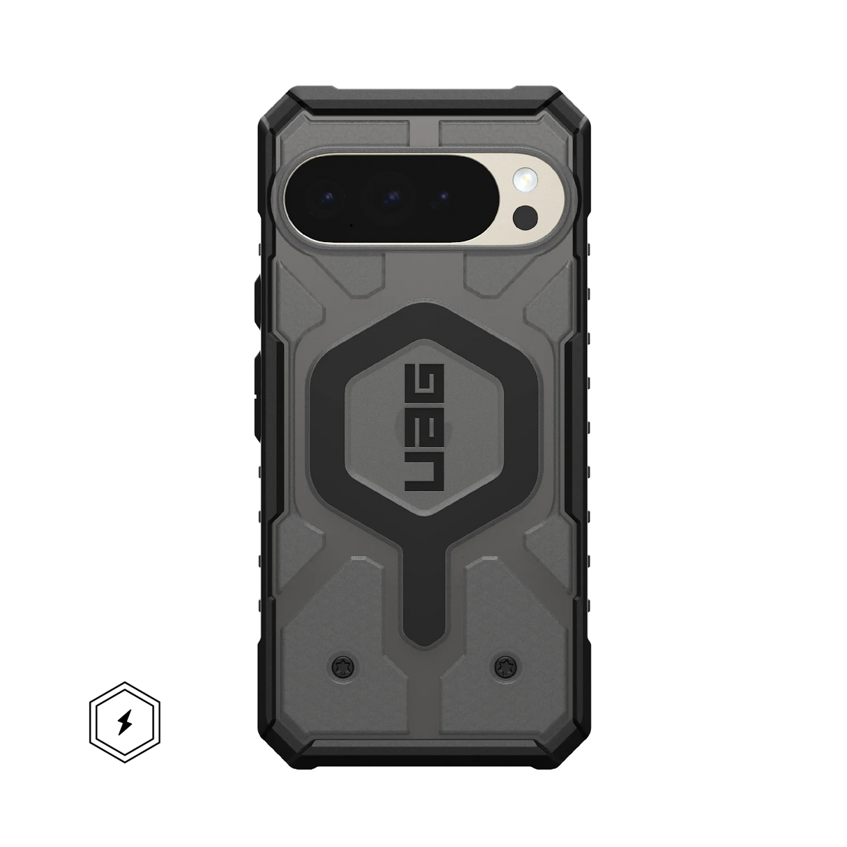 Urban Armor Gear (UAG) - Pathfinder Clear Case with Magnet for Google Pixel 10 Pro XL - Ash and Black