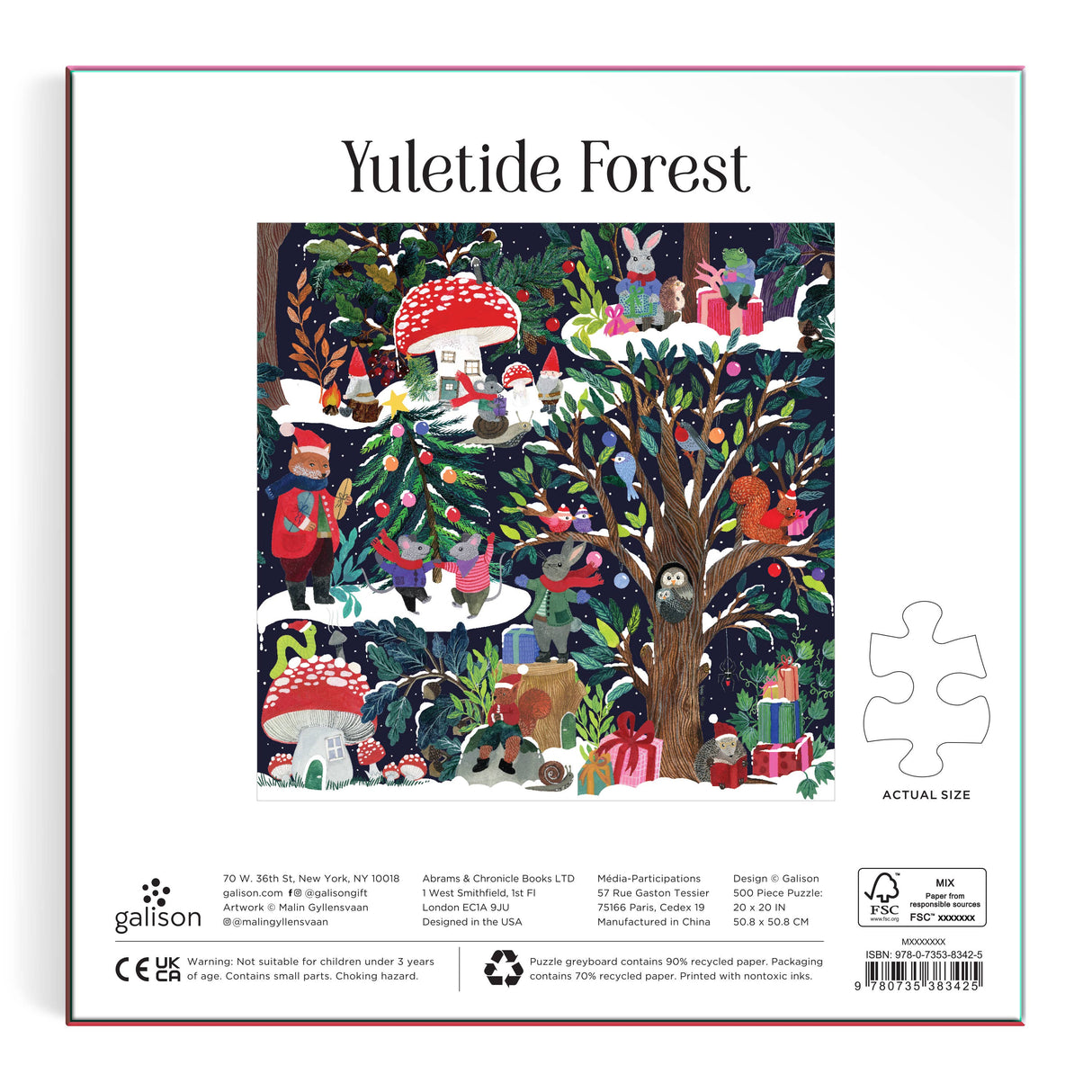 Chronicle Books - Yuletide Forest 500 Piece Puzzle