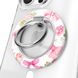 VELVET CAVIAR - Magnetic Phone Ring & Stand - Posie Pink Bow