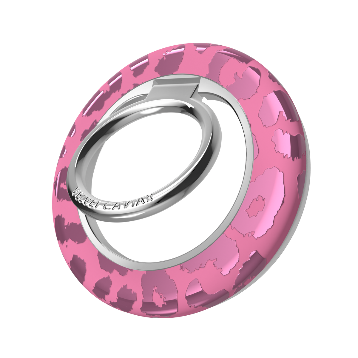VELVET CAVIAR - Magnetic Phone Ring & Stand - Pink Ruby Leopard