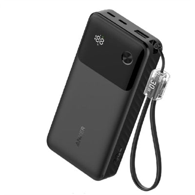 Anker - Power Bank 20,000 Mah 30w With Usb C To Usb C Cable - Black