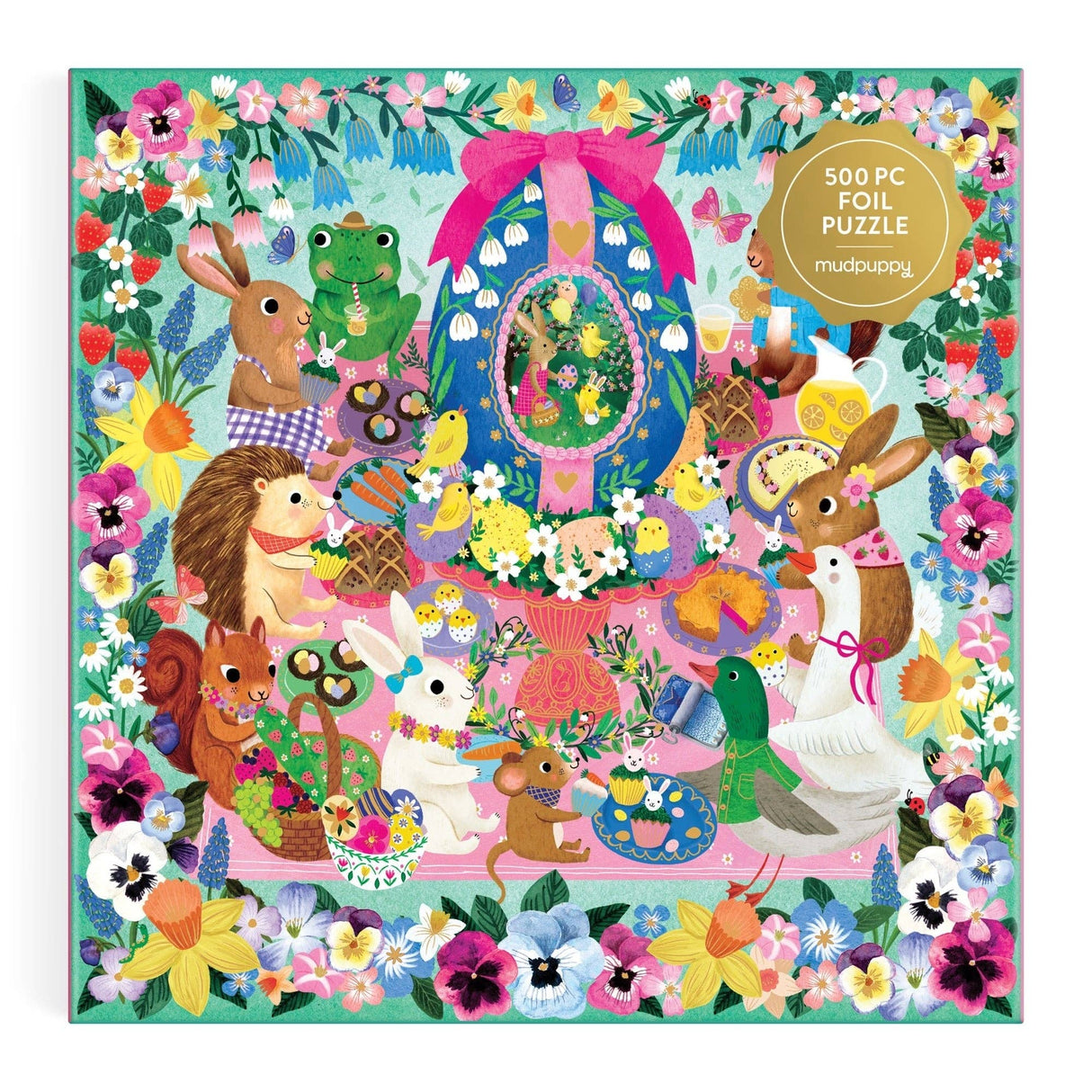 Mudpuppy - Egg-cellent Day 500 Piece Foil Family Puzzle