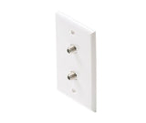 STANDARD 2-TV WALL PLATE WHITE