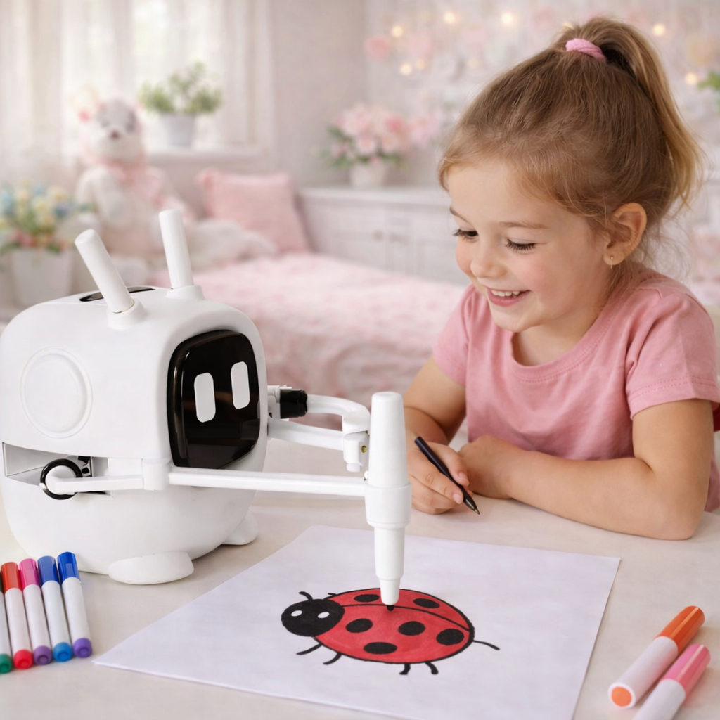 Funky Rico Inc - Smart Drawing Robot - With 192 Drawing Cards & Watercolor