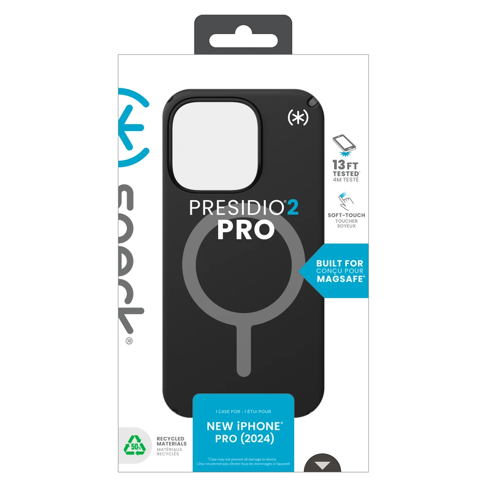 Speck - Presidio2 Pro MagSafe Case for Apple iPhone 16 Pro - Black