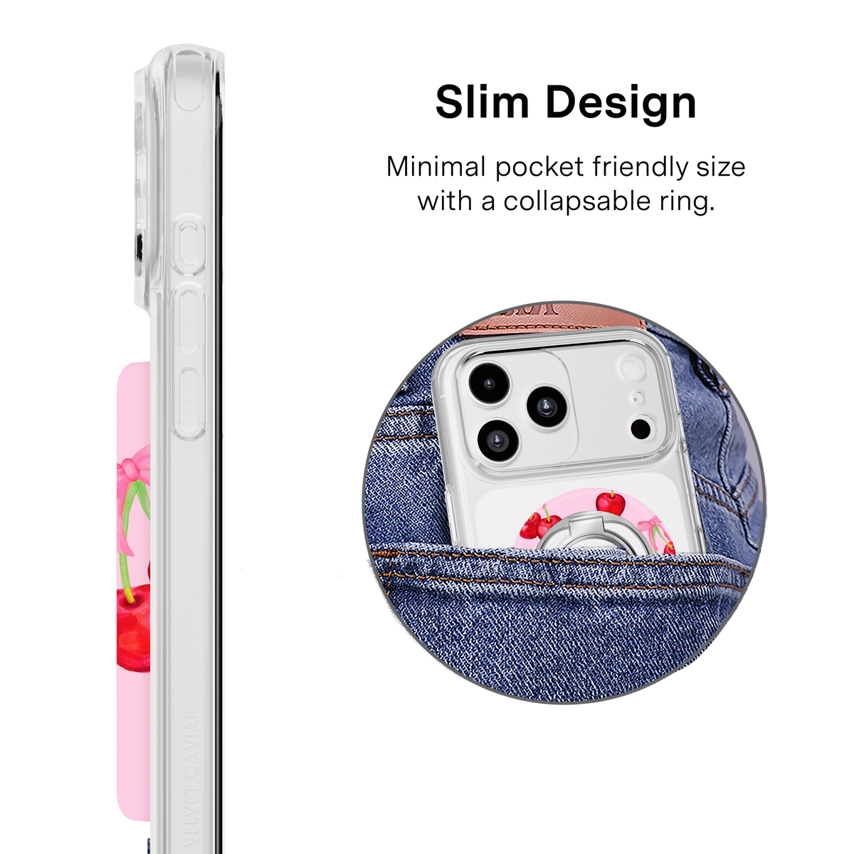 VELVET CAVIAR - 3pc Phone Accessory Gift Set - Sweet Cherry
